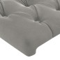 vidaXL Cabecero con LED de terciopelo gris claro 163x16x78/88 cm vidaXL Cabecero con LED de terciopelo gris claro 163x16x78/88 cm