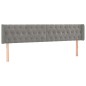 vidaXL Cabecero con LED de terciopelo gris claro 183x16x78/88 cm vidaXL Cabecero con LED de terciopelo gris claro 183x16x78/88 cm