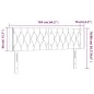 vidaXL Cabecero con LED de tela crema 163x16x78/88 cm