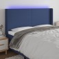 vidaXL Cabecero con LED de tela azul 163x16x118/128 cm vidaXL Cabecero con LED de tela azul 163x16x118/128 cm