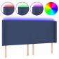 vidaXL Cabecero con LED de tela azul 163x16x118/128 cm vidaXL Cabecero con LED de tela azul 163x16x118/128 cm