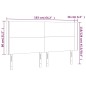 vidaXL Cabecero con LED de tela azul 163x16x118/128 cm vidaXL Cabecero con LED de tela azul 163x16x118/128 cm