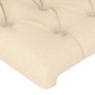vidaXL Cabecero con LED de tela color crema 93x16x118/128 cm vidaXL Cabecero con LED de tela color crema 93x16x118/128 cm