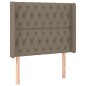 vidaXL Cabecero con LED de tela gris taupe 103x16x118/128 cm vidaXL Cabecero con LED de tela gris taupe 103x16x118/128 cm