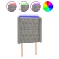 vidaXL Cabecero con LED de terciopelo gris claro 83x16x118/128 cm vidaXL Cabecero con LED de terciopelo gris claro 83x16x118/128 cm