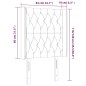 vidaXL Cabecero con LED de terciopelo gris claro 83x16x118/128 cm vidaXL Cabecero con LED de terciopelo gris claro 83x16x118/128 cm