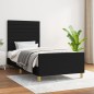 vidaXL Estructura de cama con cabecero de tela negro 80x200 cm vidaXL Estructura de cama con cabecero de tela negro 80x200 cm