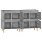 vidaXL Aparadores 2 uds madera contrachapada gris hormigón 60x35x70 cm vidaXL Aparadores 2 uds madera contrachapada gris hormigón 60x35x70 cm