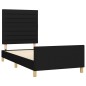 vidaXL Estructura de cama con cabecero de tela negro 80x200 cm vidaXL Estructura de cama con cabecero de tela negro 80x200 cm