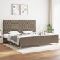 vidaXL Estructura de cama con cabecero de tela gris taupe 200x200 cm vidaXL Estructura de cama con cabecero de tela gris taupe 200x200 cm