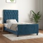 vidaXL Estructura cama con cabecero terciopelo azul oscuro 80x200 cm vidaXL Estructura cama con cabecero terciopelo azul oscuro 80x200 cm
