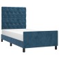 vidaXL Estructura cama con cabecero terciopelo azul oscuro 80x200 cm vidaXL Estructura cama con cabecero terciopelo azul oscuro 80x200 cm