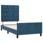 vidaXL Estructura cama con cabecero terciopelo azul oscuro 80x200 cm vidaXL Estructura cama con cabecero terciopelo azul oscuro 80x200 cm