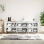 vidaXL Aparadores 3 uds madera contrachapada blanco brillo 60x35x70 cm vidaXL Aparadores 3 uds madera contrachapada blanco brillo 60x35x70 cm