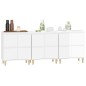 vidaXL Aparadores 3 uds madera contrachapada blanco brillo 60x35x70 cm vidaXL Aparadores 3 uds madera contrachapada blanco brillo 60x35x70 cm