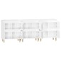 vidaXL Aparadores 3 uds madera contrachapada blanco brillo 60x35x70 cm vidaXL Aparadores 3 uds madera contrachapada blanco brillo 60x35x70 cm