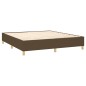 vidaXL Cama box spring con colchón tela marrón oscuro 180x200 cm vidaXL Cama box spring con colchón tela marrón oscuro 180x200 cm