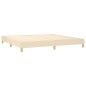 vidaXL Cama box spring con colchón tela color crema 200x200 cm vidaXL Cama box spring con colchón tela color crema 200x200 cm