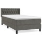 vidaXL Cama box spring con colchón terciopelo gris oscuro 90x190 cm vidaXL Cama box spring con colchón terciopelo gris oscuro 90x190 cm