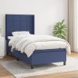 vidaXL Cama box spring con colchón tela azul 80x200 cm vidaXL Cama box spring con colchón tela azul 80x200 cm