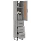 vidaXL Aparador alto madera contrachapada gris Sonoma 34,5x34x180 cm vidaXL Aparador alto madera contrachapada gris Sonoma 34,5x34x180 cm