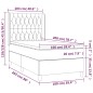 vidaXL Cama box spring con colchón tela color crema 100x200 cm vidaXL Cama box spring con colchón tela color crema 100x200 cm