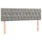 vidaXL Cama box spring colchón y LED terciopelo gris claro 140x190 cm vidaXL Cama box spring colchón y LED terciopelo gris claro 140x190 cm