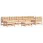 vidaXL Juego de muebles de jardín 8 pzas y cojines madera maciza vidaXL Juego de muebles de jardín 8 pzas y cojines madera maciza