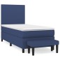 vidaXL Cama box spring con colchón tela azul 80x200 cm vidaXL Cama box spring con colchón tela azul 80x200 cm