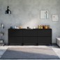 vidaXL Aparadores 3 uds madera contrachapada negro 60x35x70 cm vidaXL Aparadores 3 uds madera contrachapada negro 60x35x70 cm