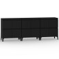 vidaXL Aparadores 3 uds madera contrachapada negro 60x35x70 cm vidaXL Aparadores 3 uds madera contrachapada negro 60x35x70 cm