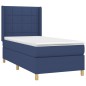 vidaXL Cama box spring colchón y luces LED tela azul 80x200 cm vidaXL Cama box spring colchón y luces LED tela azul 80x200 cm