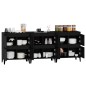 vidaXL Aparadores 3 uds madera contrachapada negro 60x35x70 cm vidaXL Aparadores 3 uds madera contrachapada negro 60x35x70 cm