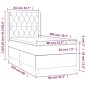 vidaXL Cama box spring colchón y luces LED gris taupe 80x200 cm vidaXL Cama box spring colchón y luces LED gris taupe 80x200 cm