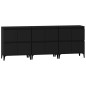 vidaXL Aparadores 3 uds madera contrachapada negro 60x35x70 cm vidaXL Aparadores 3 uds madera contrachapada negro 60x35x70 cm