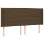 vidaXL Cama box spring colchón luces LED tela marrón oscuro 180x200cm vidaXL Cama box spring colchón luces LED tela marrón oscuro 180x200cm
