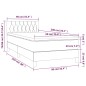 vidaXL Cama box spring con colchón tela azul 90x200 cm