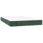 vidaXL Cama box spring con colchón terciopelo verde oscuro 120x200 cm vidaXL Cama box spring con colchón terciopelo verde oscuro 120x200 cm