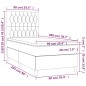 vidaXL Cama box spring con colchón tela color crema 90x200 cm vidaXL Cama box spring con colchón tela color crema 90x200 cm
