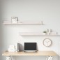 vidaXL Estantes de pared 2 uds madera maciza de pino blanco 110x11x9cm vidaXL Estantes de pared 2 uds madera maciza de pino blanco 110x11x9cm
