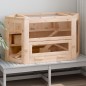 vidaXL Jaula para hámster madera maciza abeto 80x40x43 cm