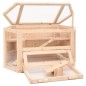 vidaXL Jaula para hámster madera maciza abeto 80x40x43 cm