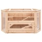 vidaXL Jaula para hámster madera maciza abeto 80x40x43 cm
