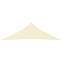 vidaXL Toldo de vela triangular tela Oxford color crema 3x3x4,24 m