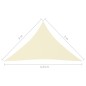 vidaXL Toldo de vela triangular tela Oxford color crema 3x3x4,24 m vidaXL Toldo de vela triangular tela Oxford color crema 3x3x4,24 m
