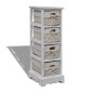 vidaXL Estantería con 4 cestas tejidas madera blanco vidaXL Estantería con 4 cestas tejidas madera blanco