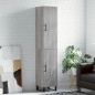 vidaXL Aparador alto madera contrachapada gris Sonoma 34,5x34x180 cm