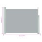 vidaXL Toldo lateral retráctil de jardín gris 117x500 cm