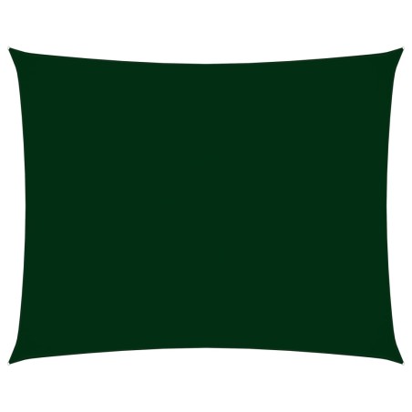 vidaXL Toldo de vela rectangular tela Oxford verde oscuro 3x5 m