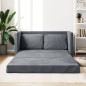 vidaXL Sofá cama de suelo 2 en 1 terciopelo gris oscuro 122x204x55 cm vidaXL Sofá cama de suelo 2 en 1 terciopelo gris oscuro 122x204x55 cm